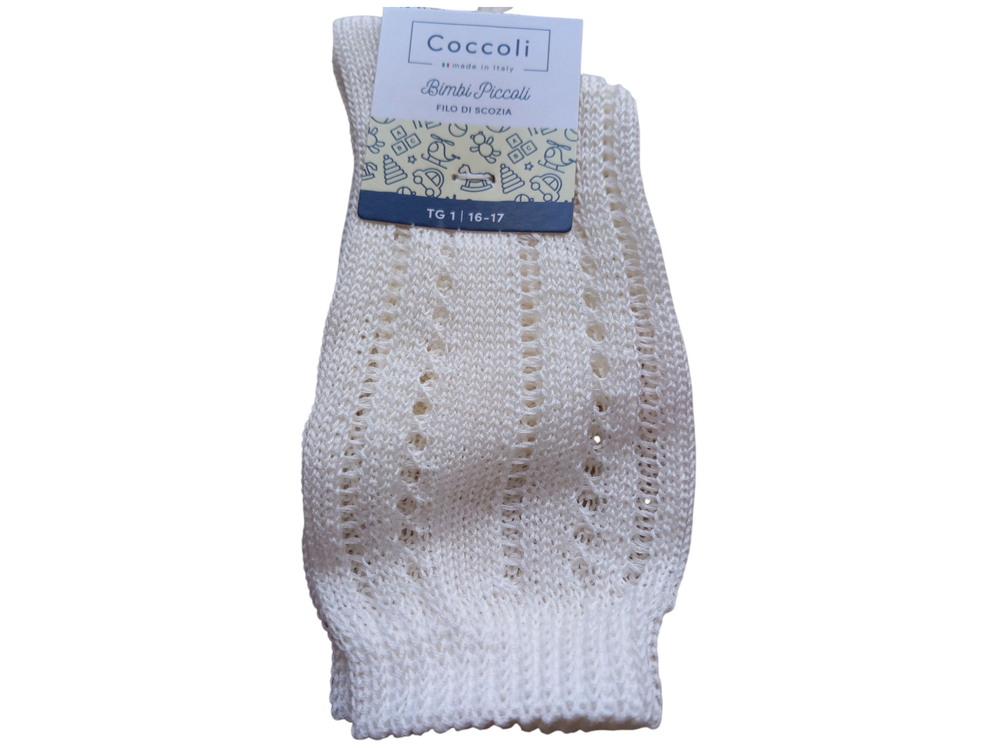 Calza  da cerimonia traforato in 100%cotone filo di scozia
