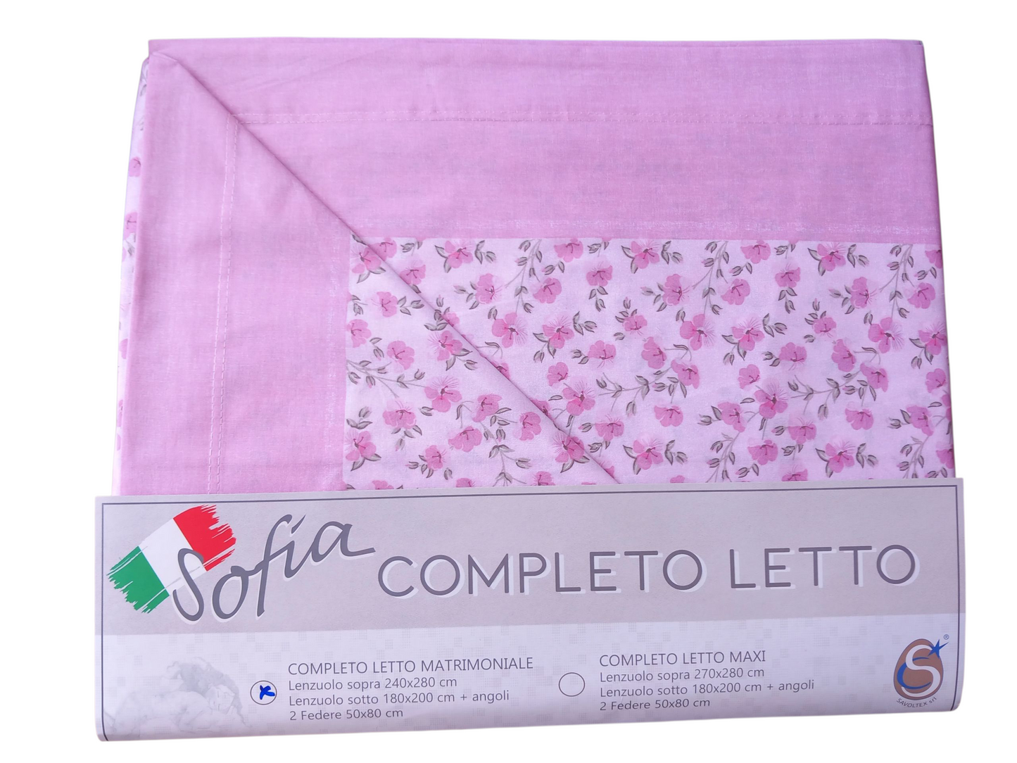 Completo letto matrimoniale 100% cotone  made in italy