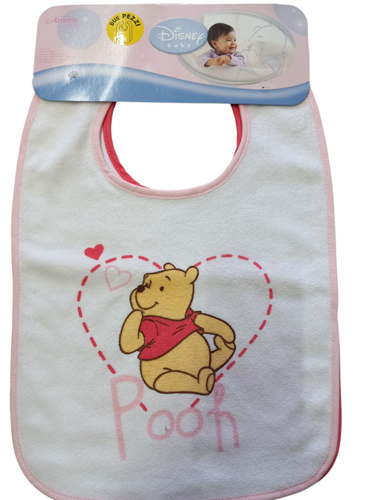 2 bavette grandi in spugna con strappo winnie pooh