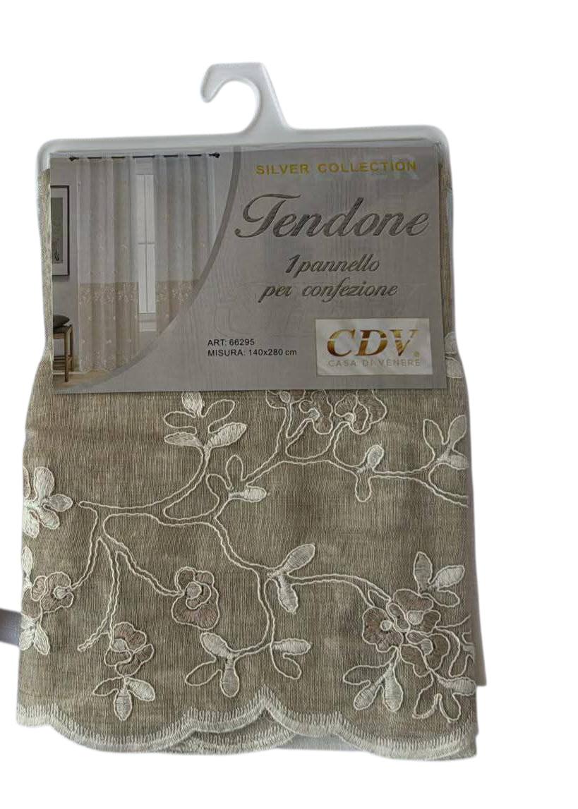 Coppia di tende semi coprenti con 8 borchie cm140×280