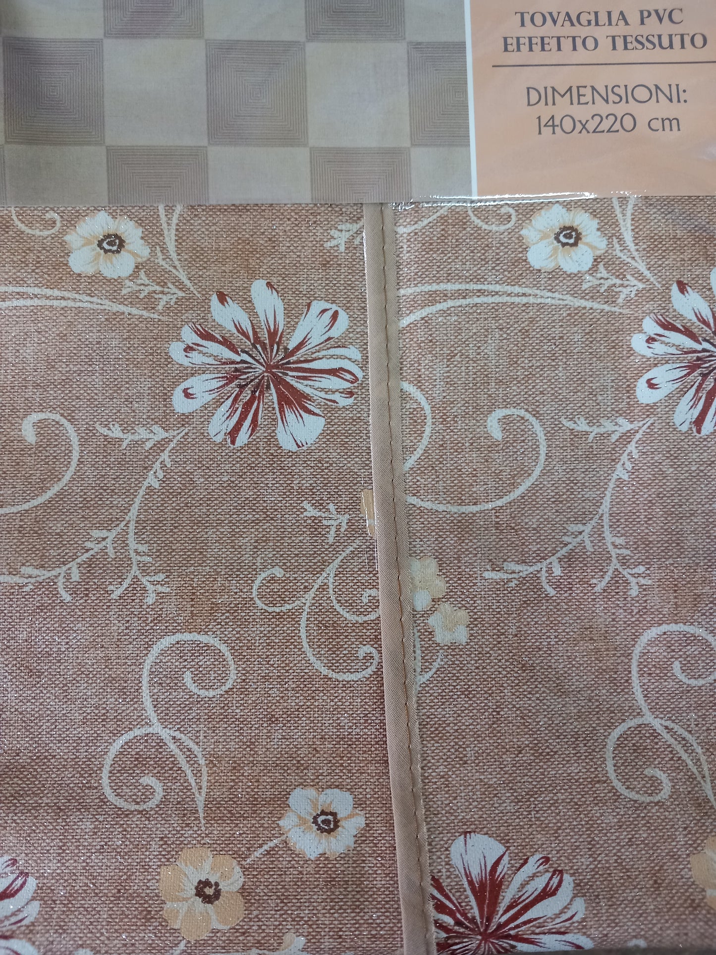 Tovaglia luxury in pvc effetto tessuto.