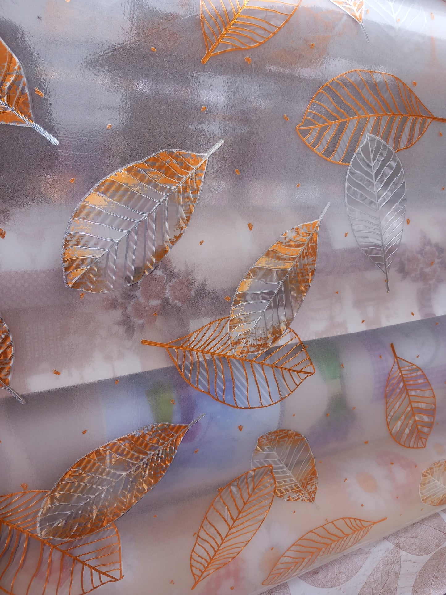 Tovaglia in PVC trasparente con disegno in 3D