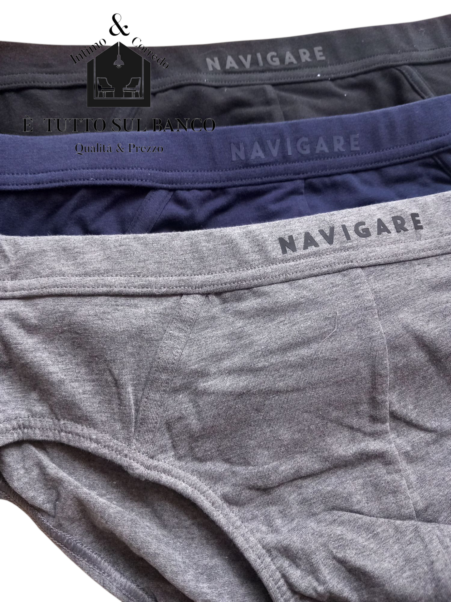 Tris slip uomo elastico interno Navigare.