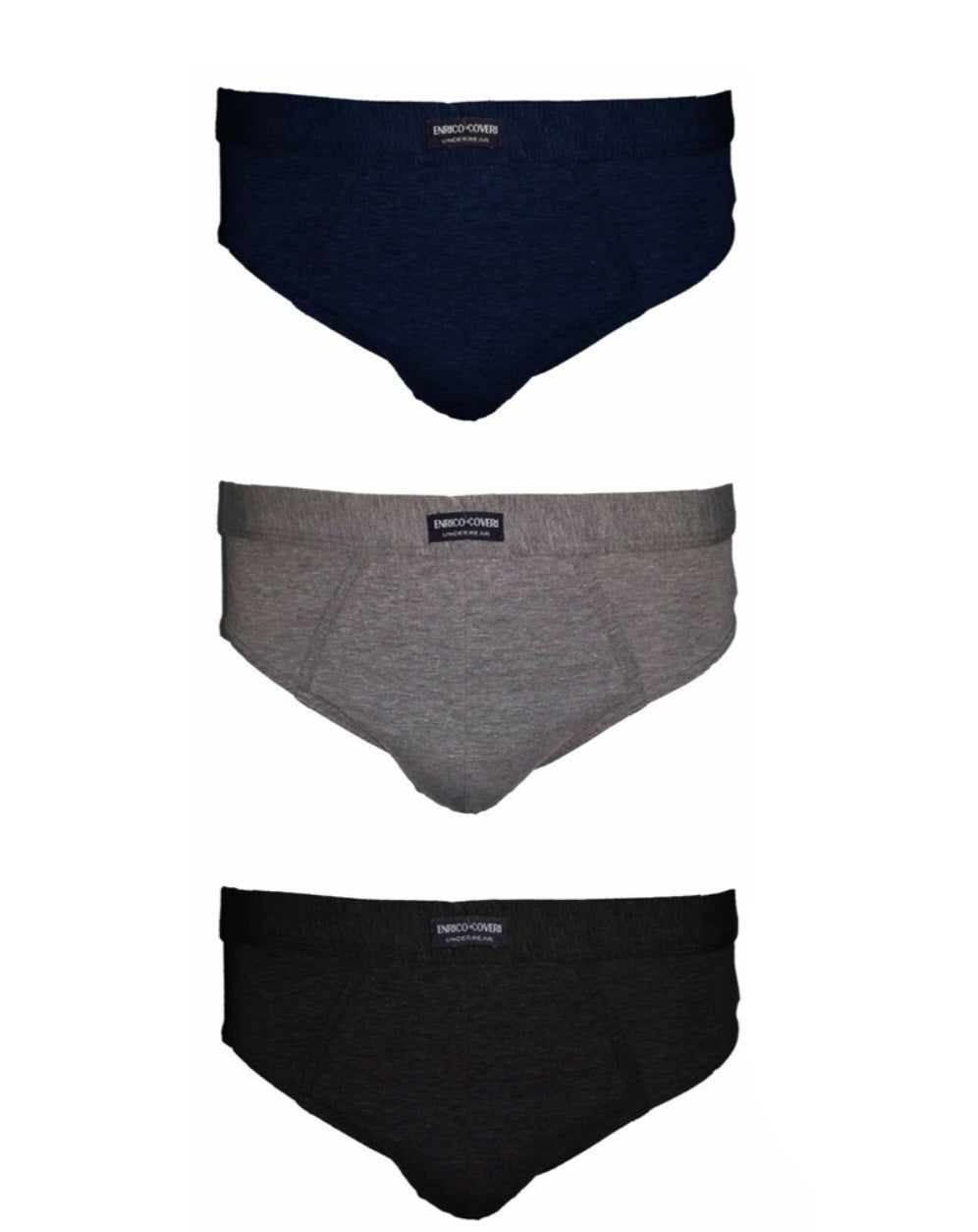3 slip uomo ENRICO COVERI con elastico interno.