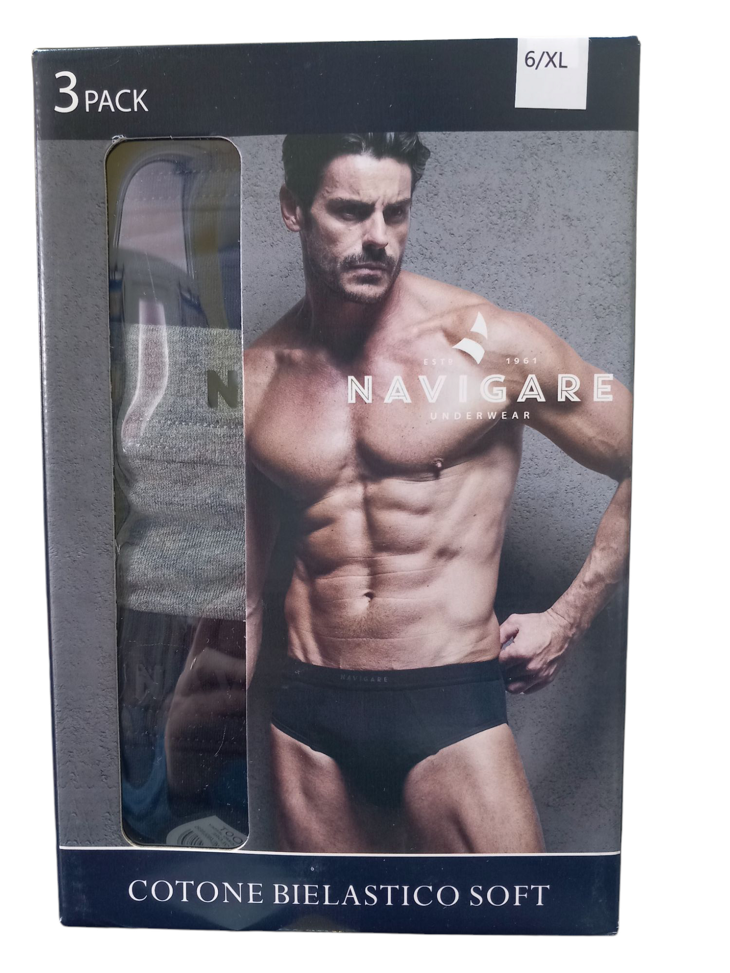 Tris slip uomo elastico interno Navigare.