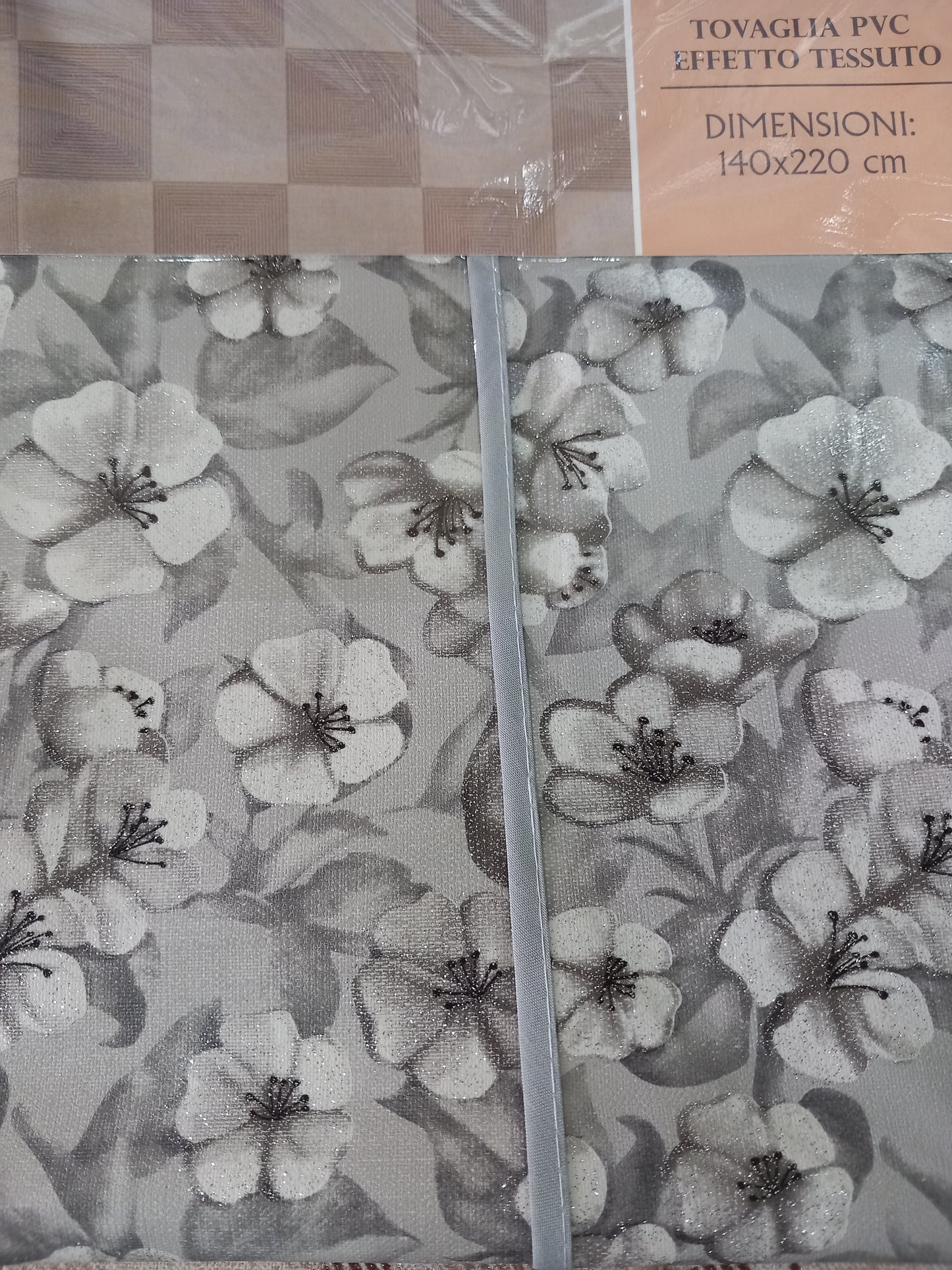 Tovaglia luxury in pvc effetto tessuto.