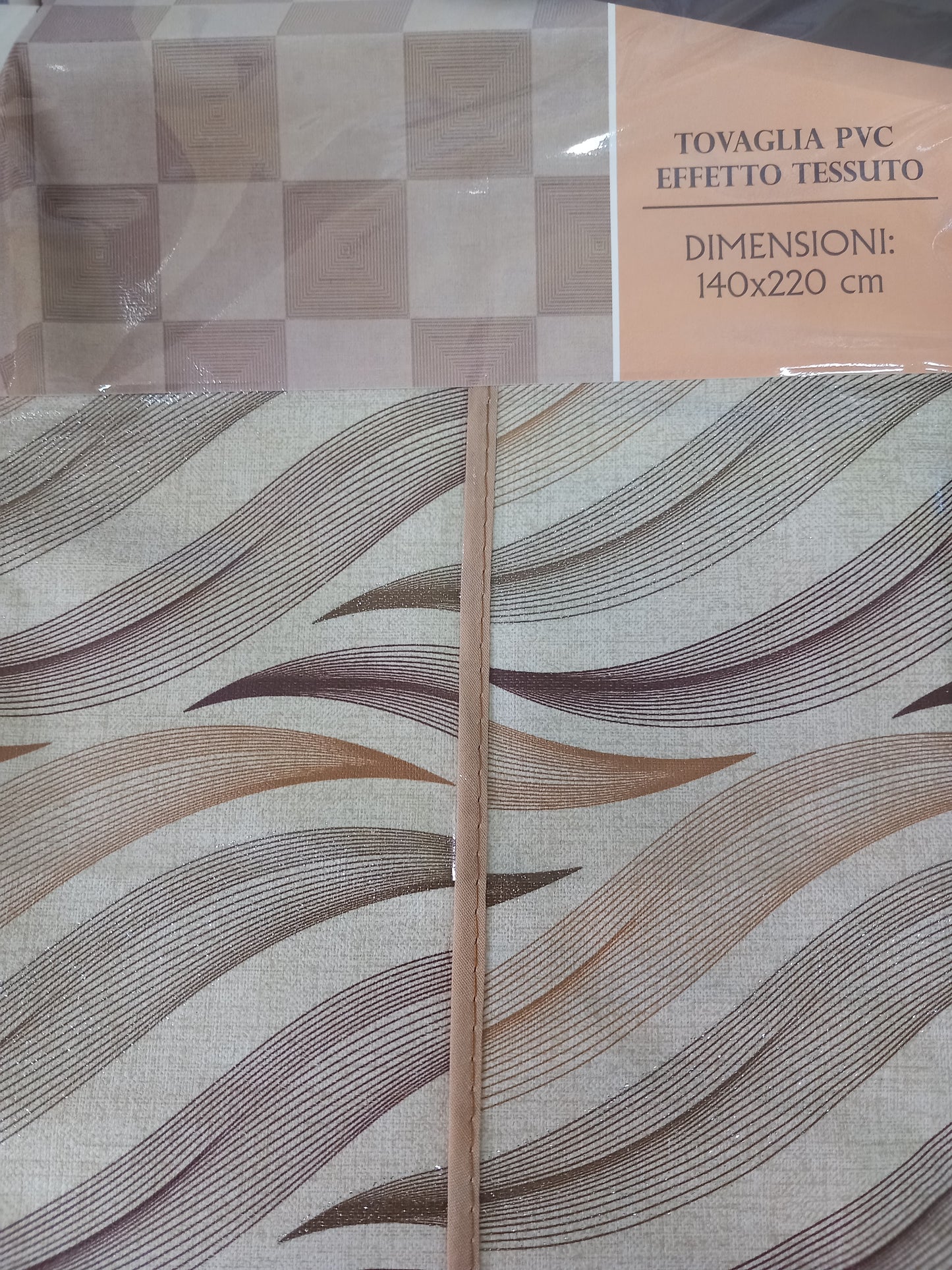 Tovaglia luxury in pvc effetto tessuto.