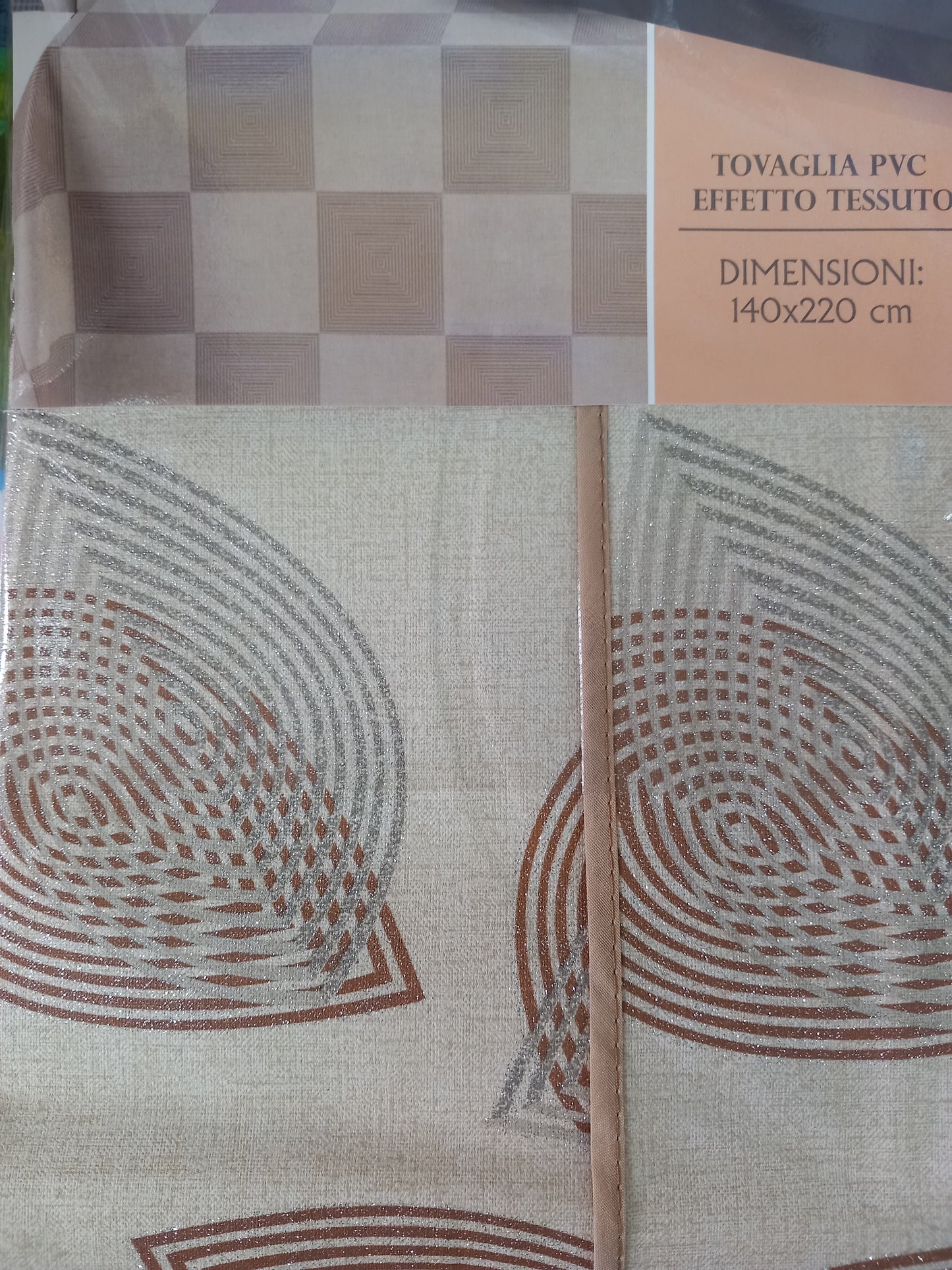 Tovaglia luxury in pvc effetto tessuto.