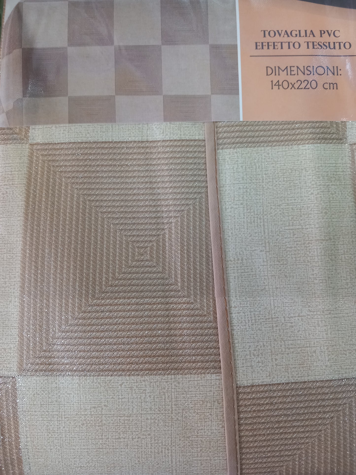 Tovaglia luxury in pvc effetto tessuto.