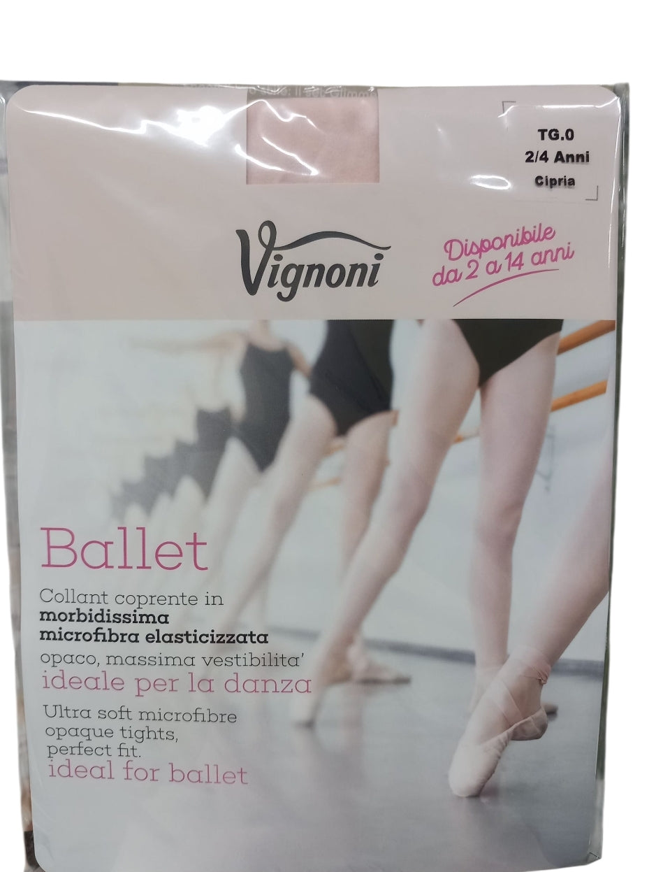 Collant coprente in microfibra vignoni Ballet.
