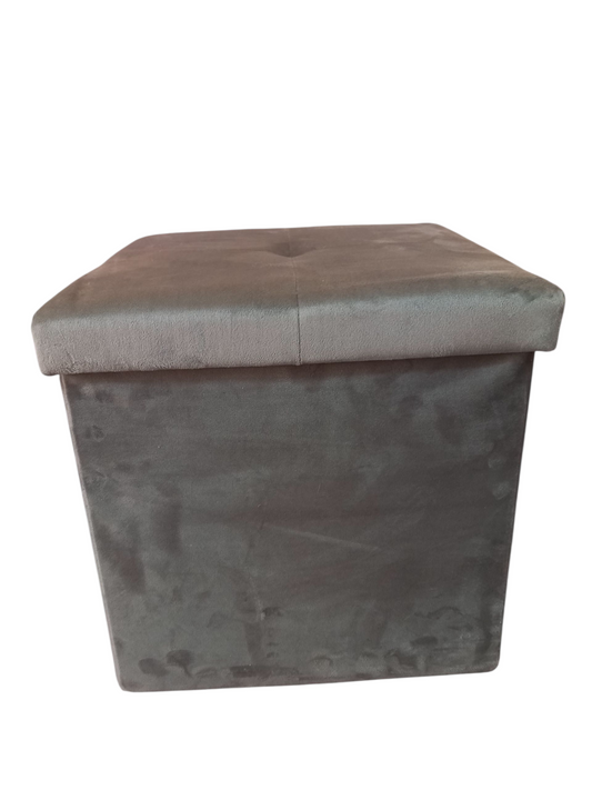 Pouf contenitore effetto velluto cm 40×40×40