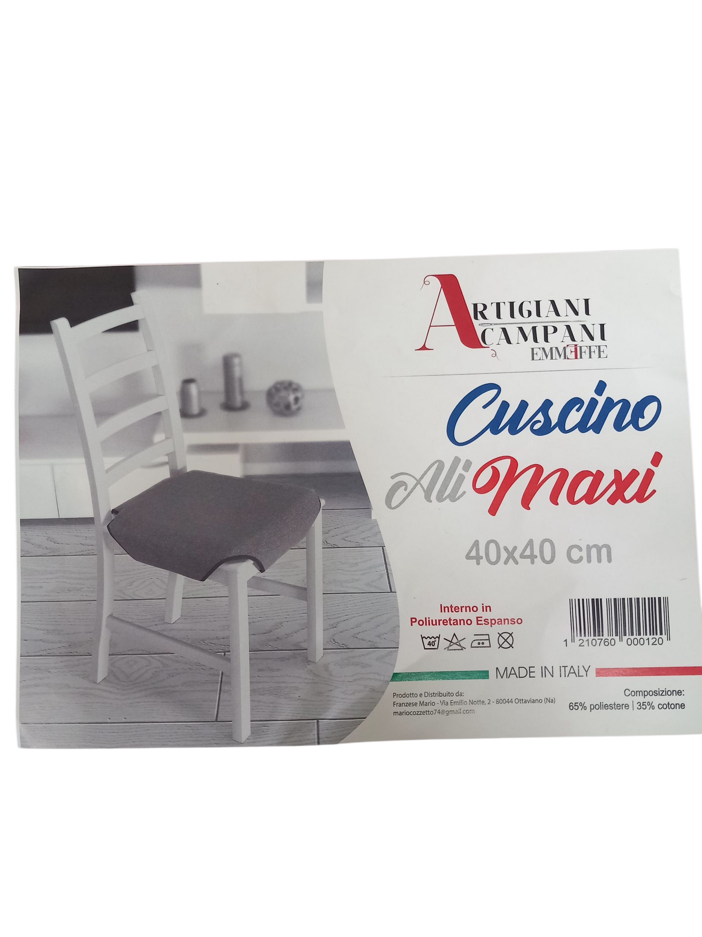 6 cuscini per sedia con ali maxi 40×40