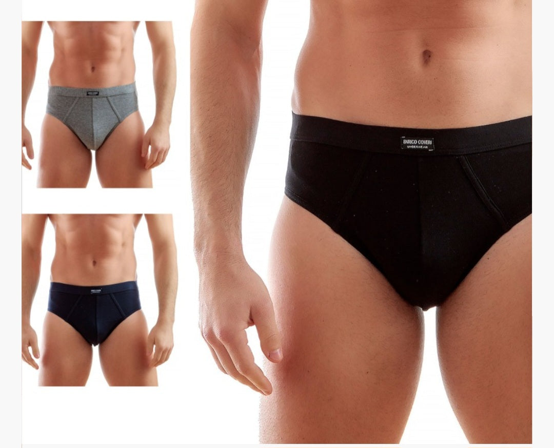 3 slip uomo ENRICO COVERI con elastico interno.