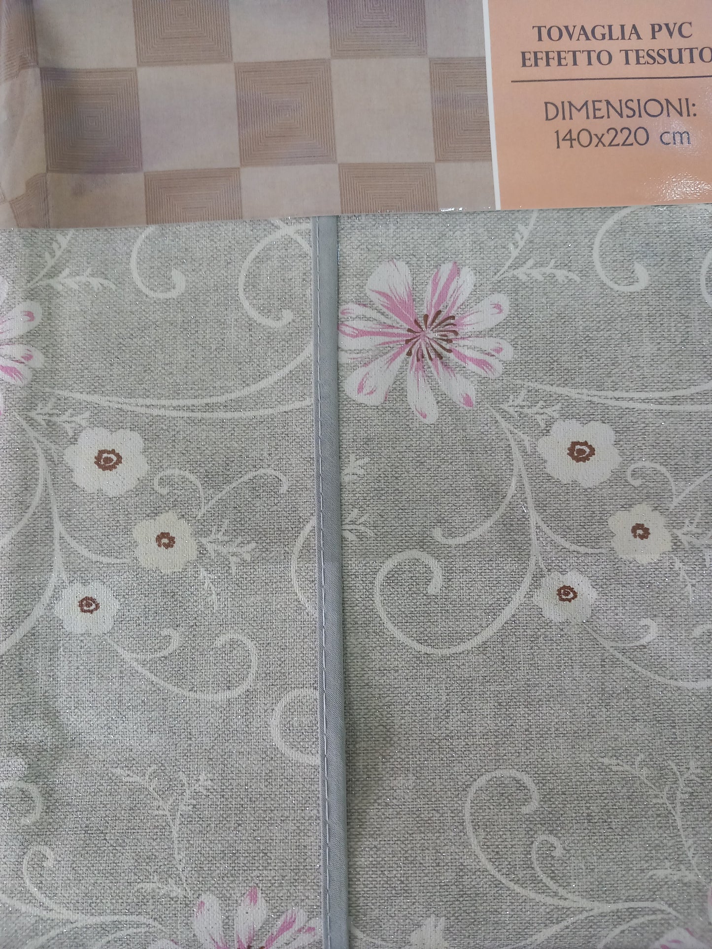 Tovaglia luxury in pvc effetto tessuto.