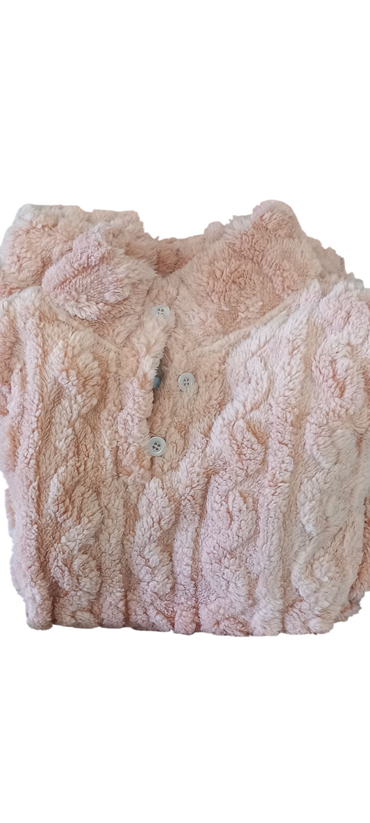 Vestaglia con zip in coral Kissimo
