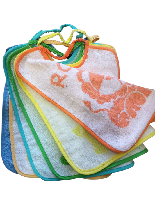 Set 6 bavettone grande con elastico in spugna.