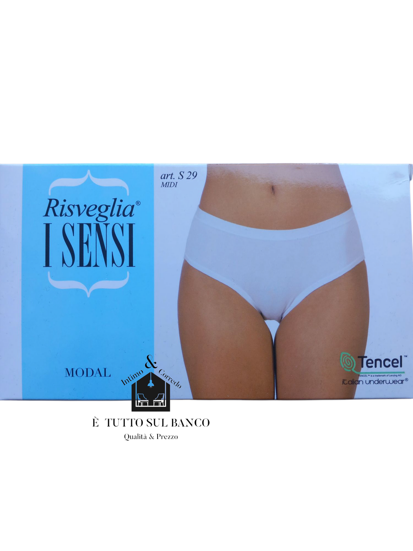 4 Slip midi in cotone elasticizzato