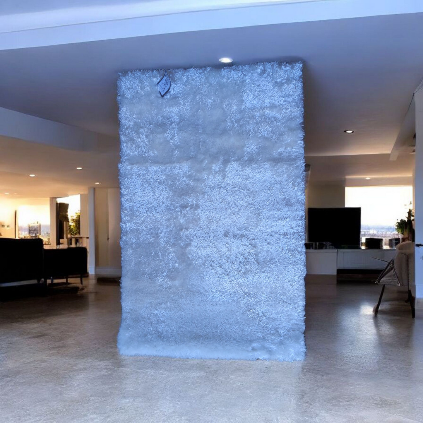 Tappeto arredo con pelliccia pelo alto lucido cm 70×110