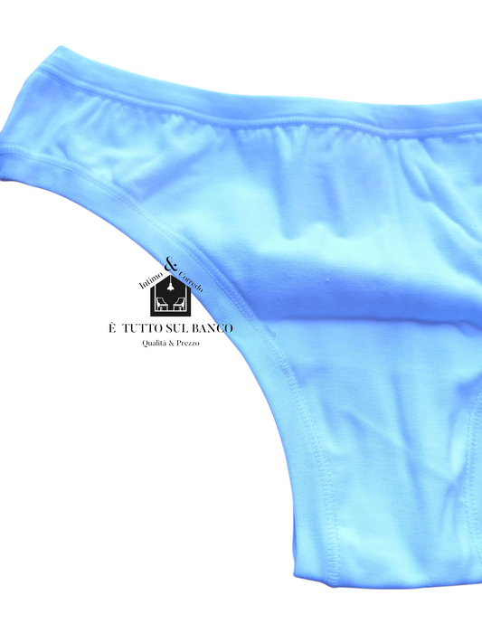 3 Slip brasiliana in cotone elasticizzato