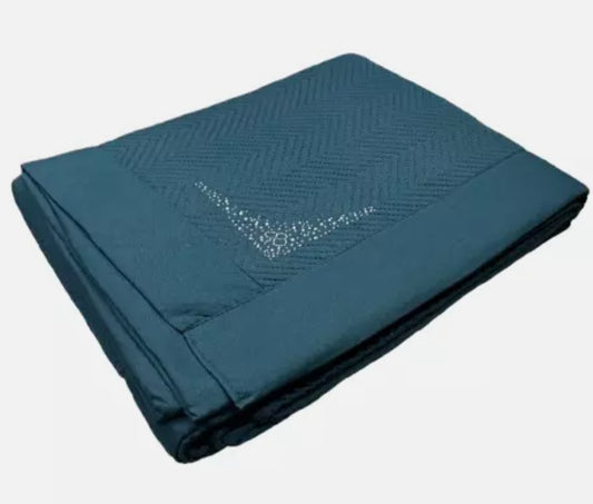 Trapuntino matrimoniale termosaldato con volant Renato Balestra. Cm 250×250